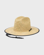 Tides Print Straw Lifeguard Hat - Peach