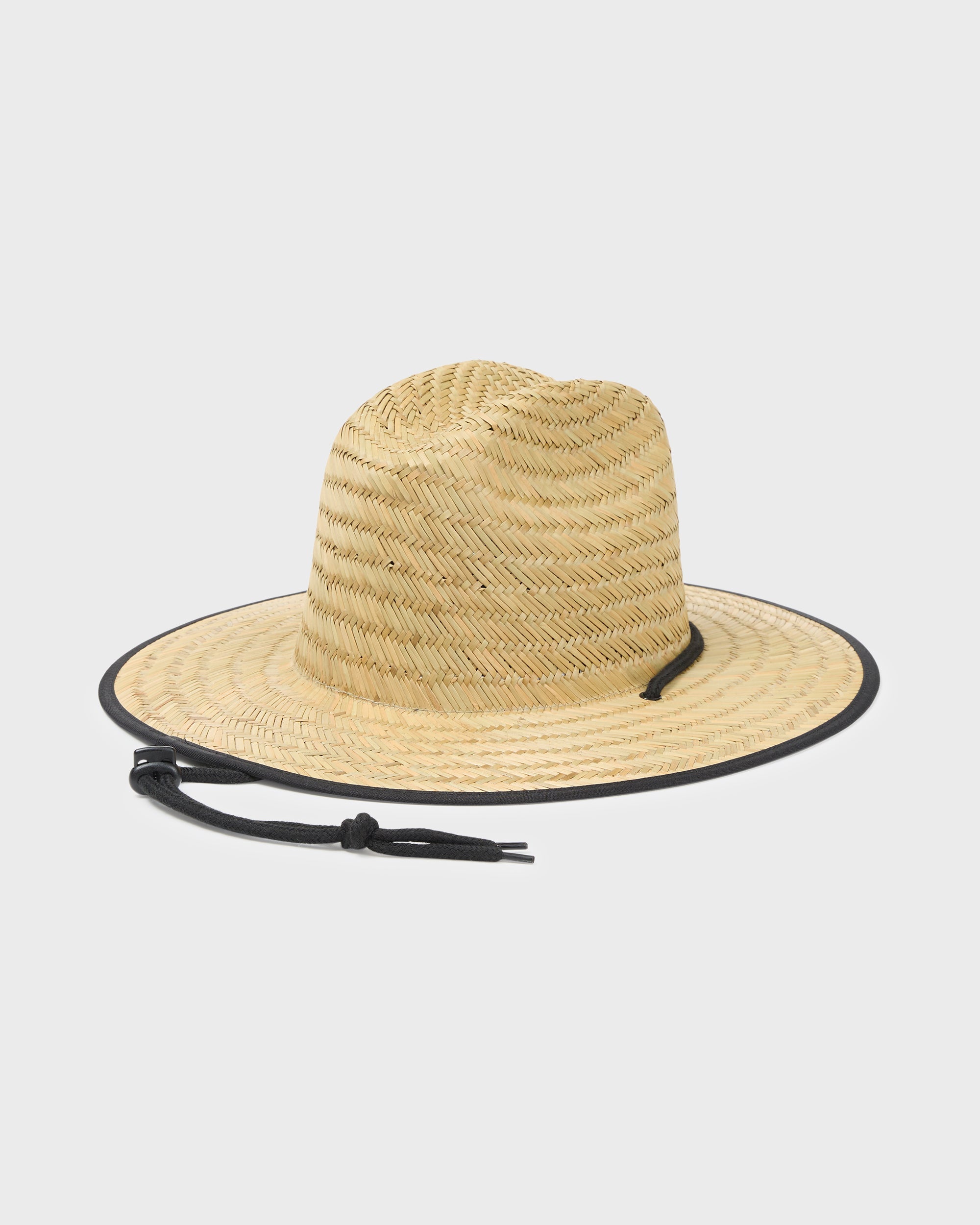 Tides Print Straw Lifeguard Hat - Peach