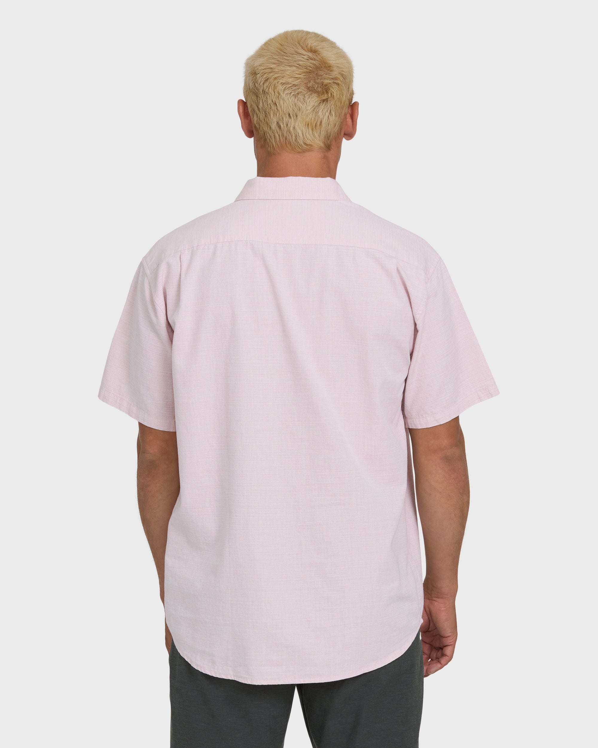 All Day Short Sleeve Woven Shirt - Ash Rose