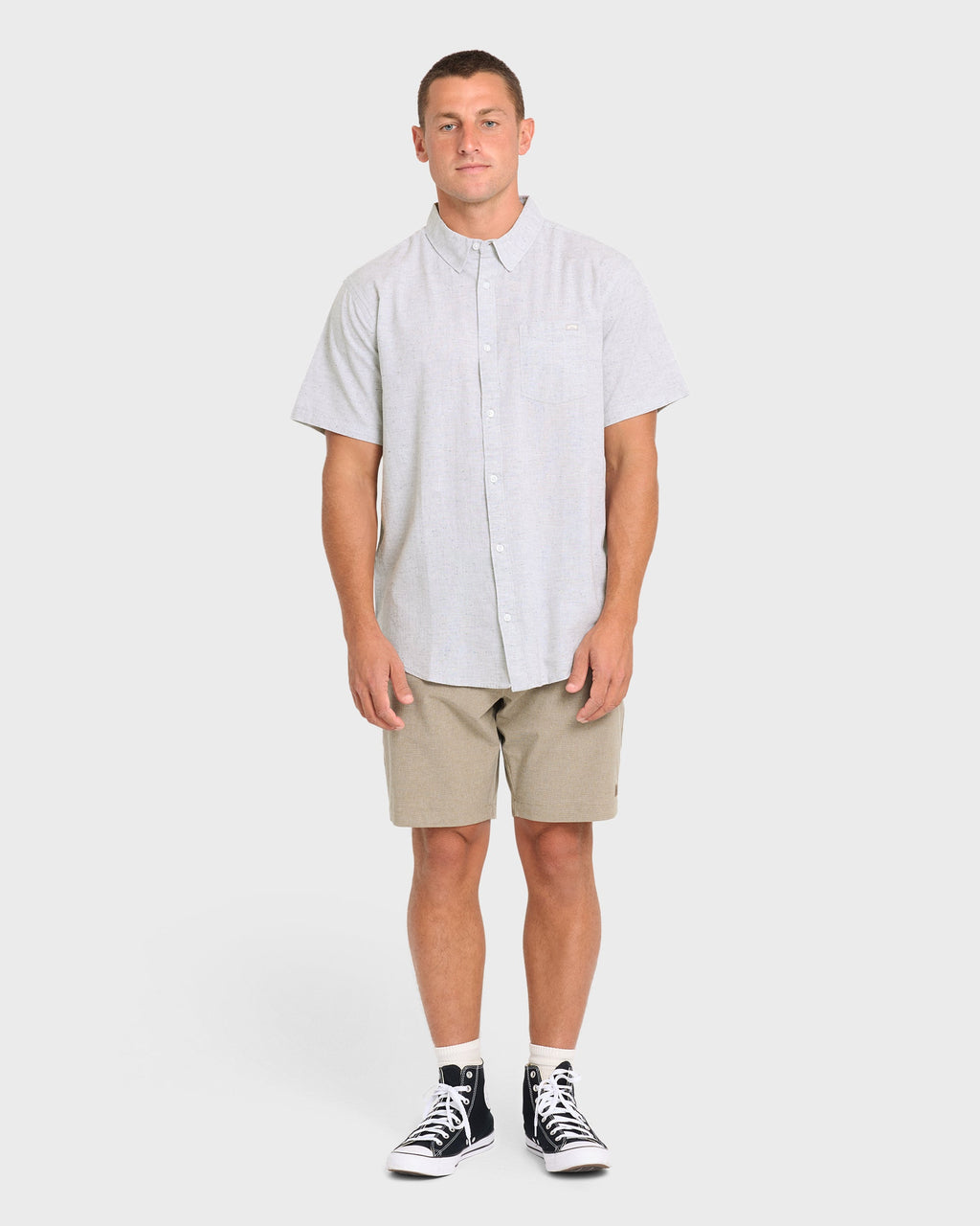 All Day Short Sleeve Woven Shirt - Alloy