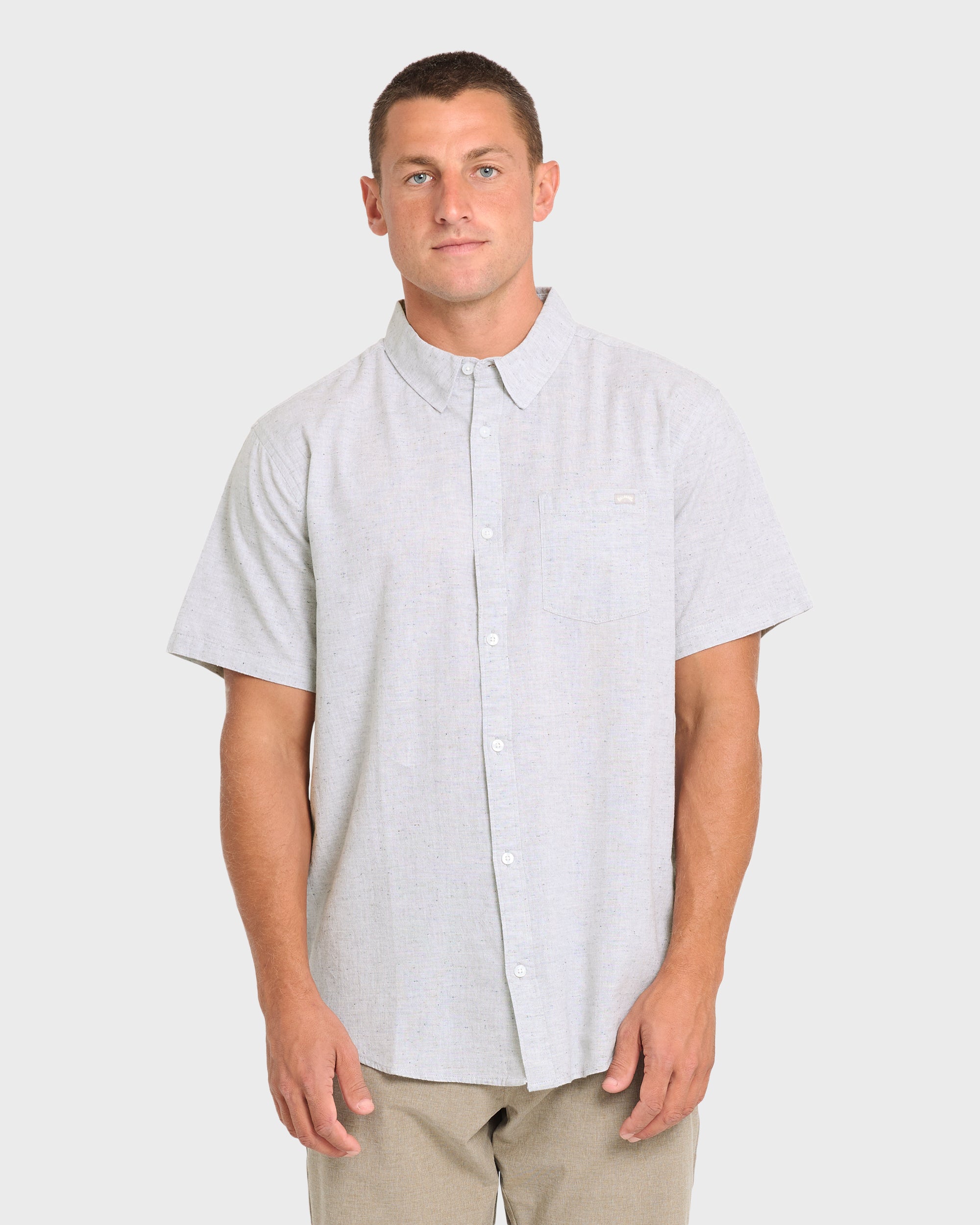 All Day Short Sleeve Woven Shirt - Alloy
