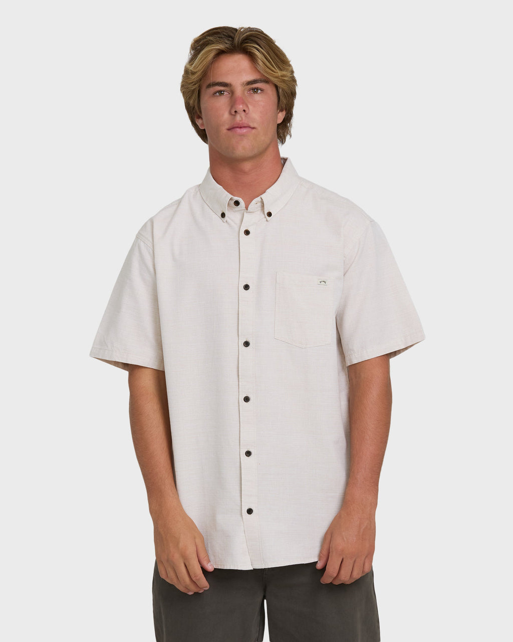 All Day Short Sleeve Woven Shirt - Khaki
