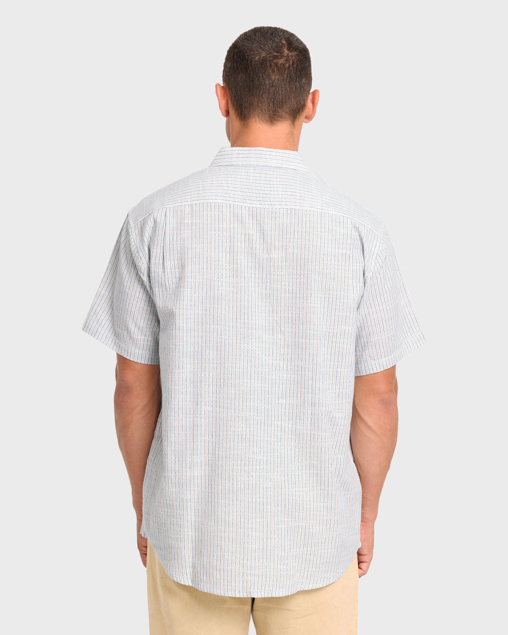 All Day Stripe Short Sleeve Woven Shirt - Off White