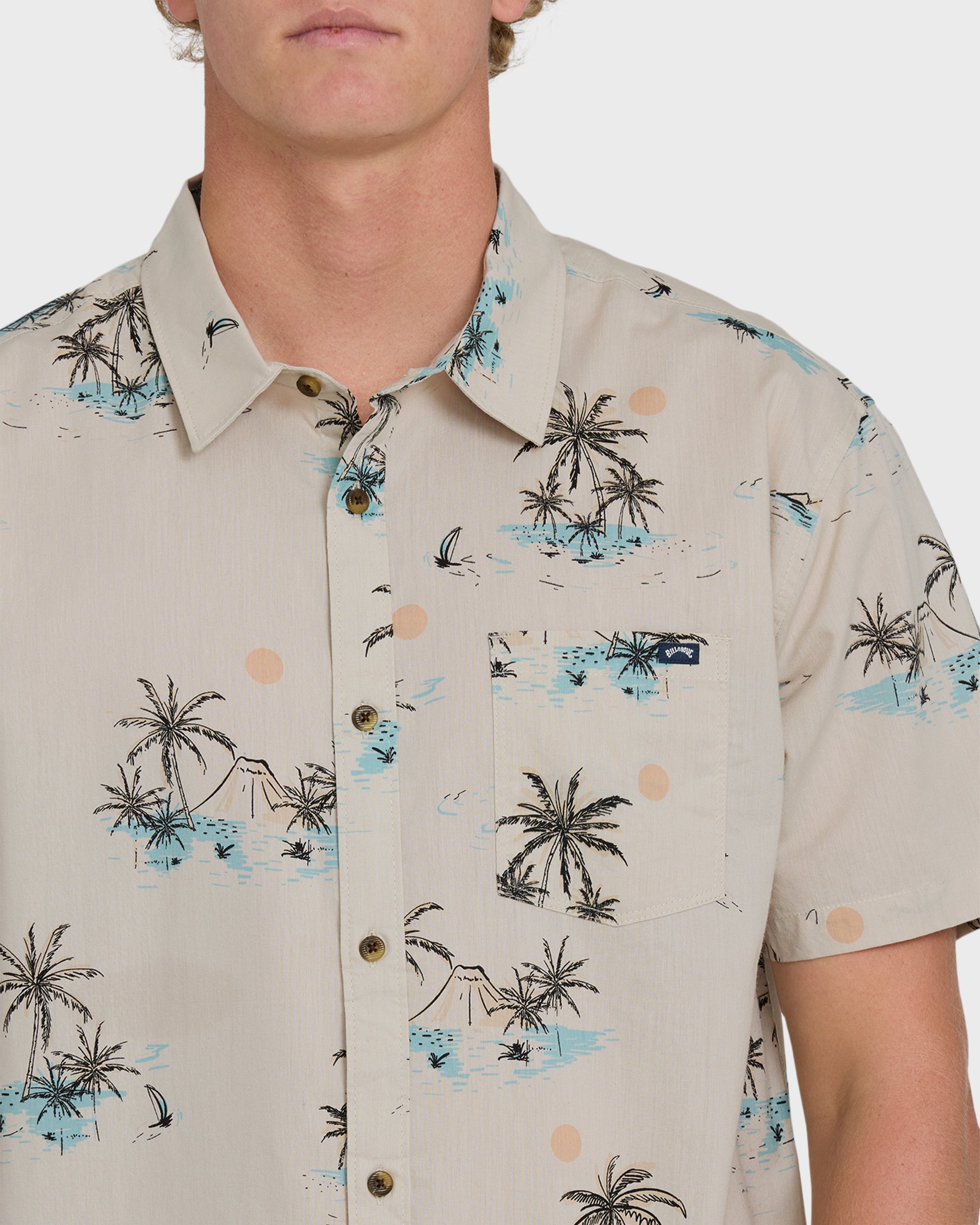 Sundays Short Sleeve Woven Shirt - Fog