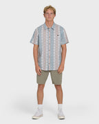 Sundays Short Sleeve Woven Shirt - Blue Fog