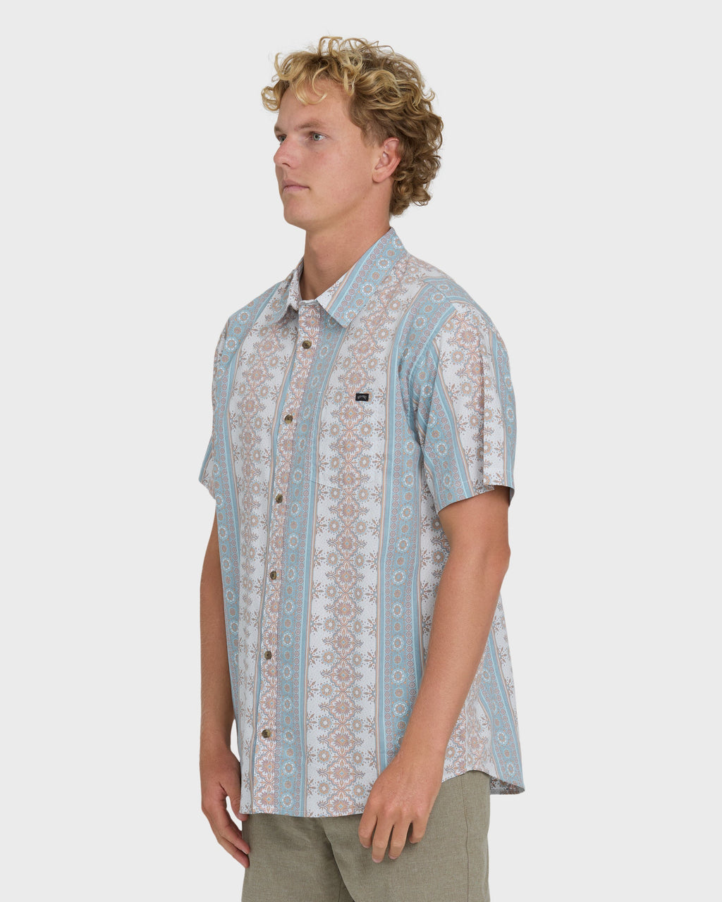 Sundays Short Sleeve Woven Shirt - Blue Fog