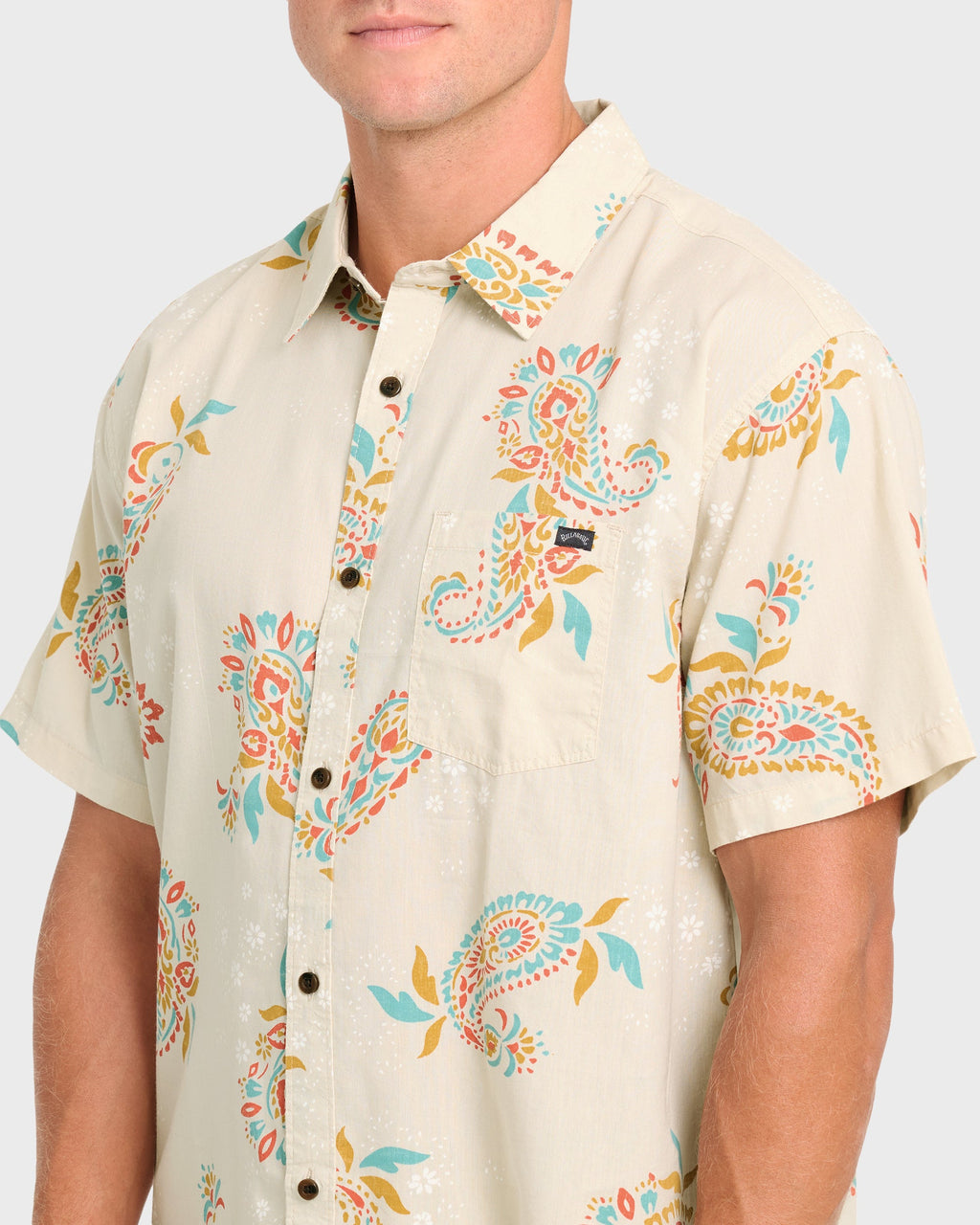 Sundays Short Sleeve Woven Shirt - Oatmeal