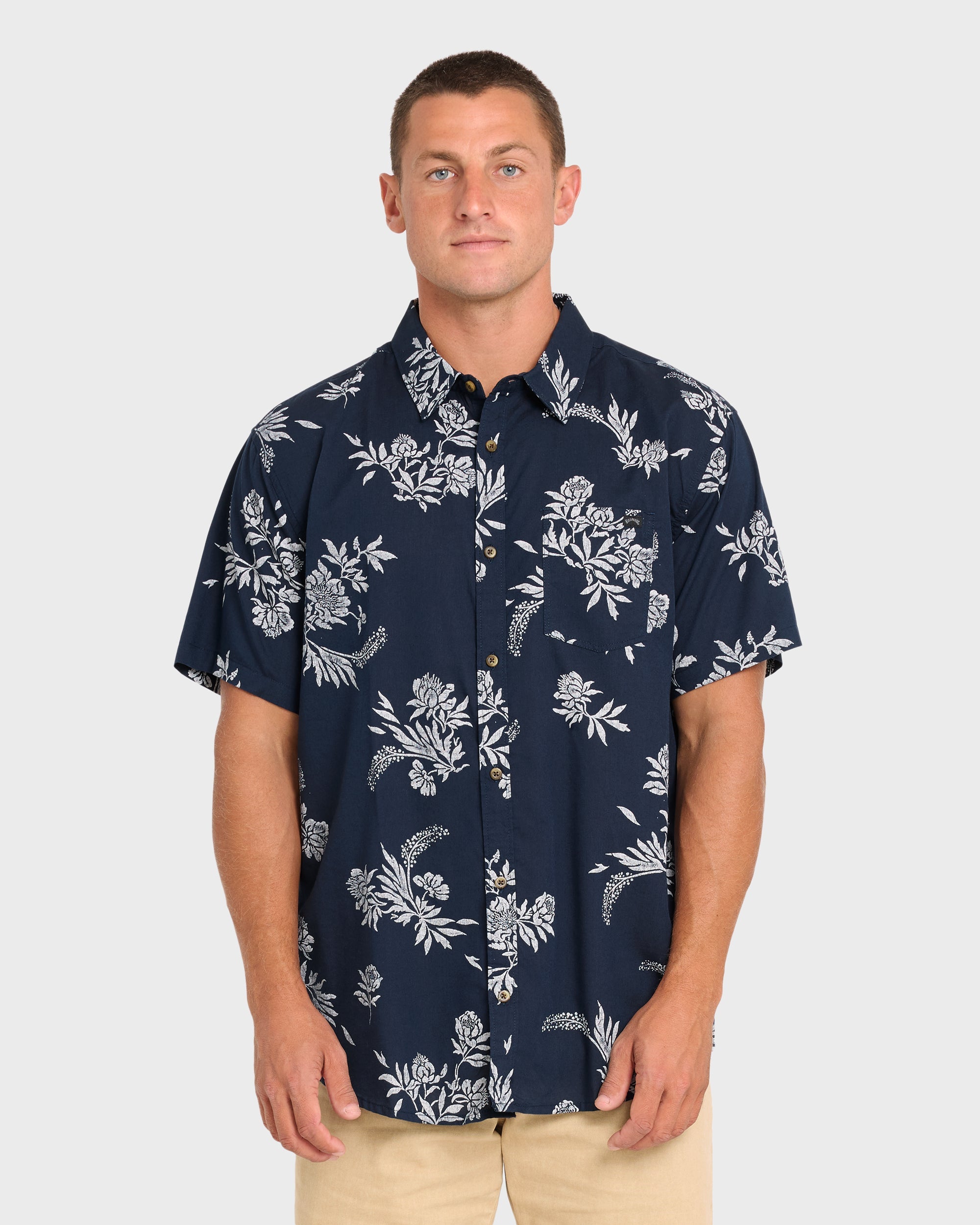 Sundays Short Sleeve Woven Shirt - True Navy