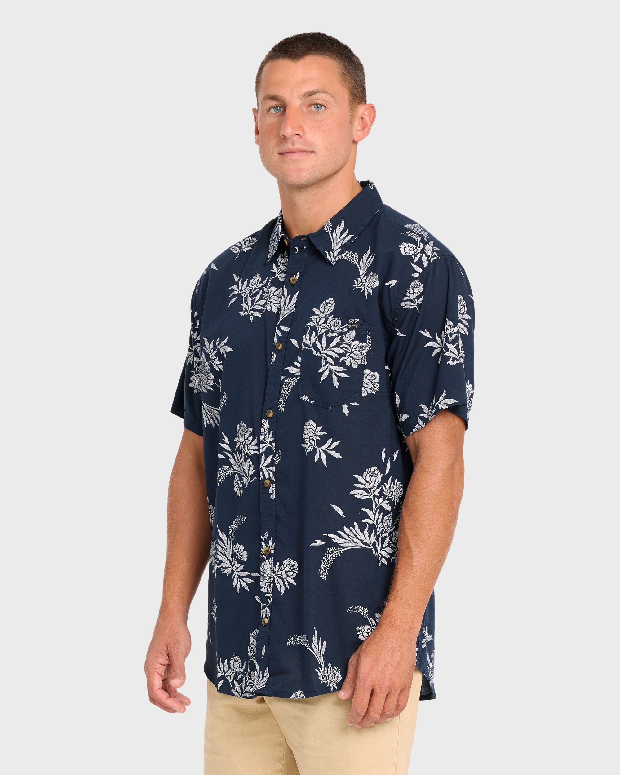 Sundays Short Sleeve Woven Shirt - True Navy