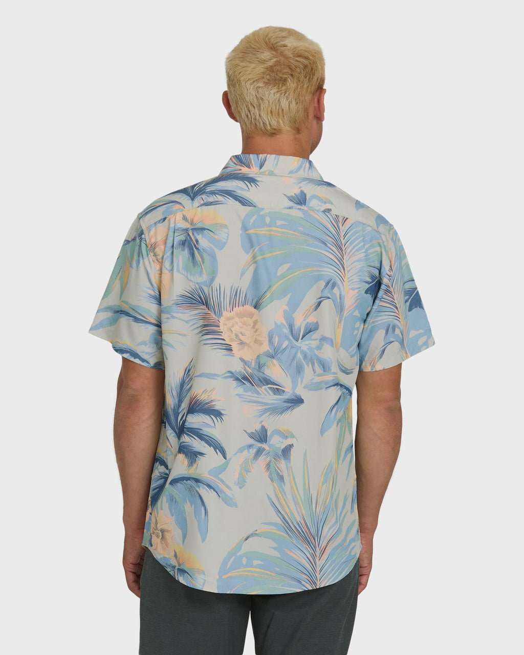 Sundays Lounge Short Sleeve Woven Shirt - Blue Horizon