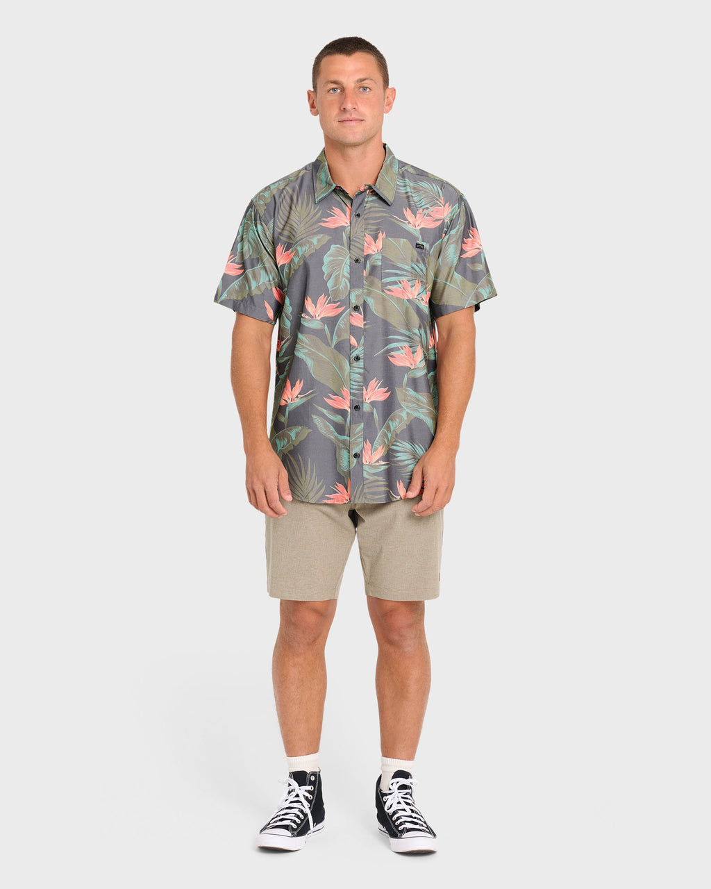Sundays Lounge Short Sleeve Woven Shirt - Phantom