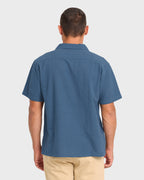 Victoria Vacay Short Sleeve Woven Shirt - China Blue