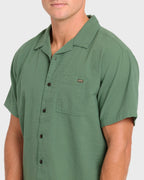 Victoria Vacay Short Sleeve Woven Shirt - Sea Spray