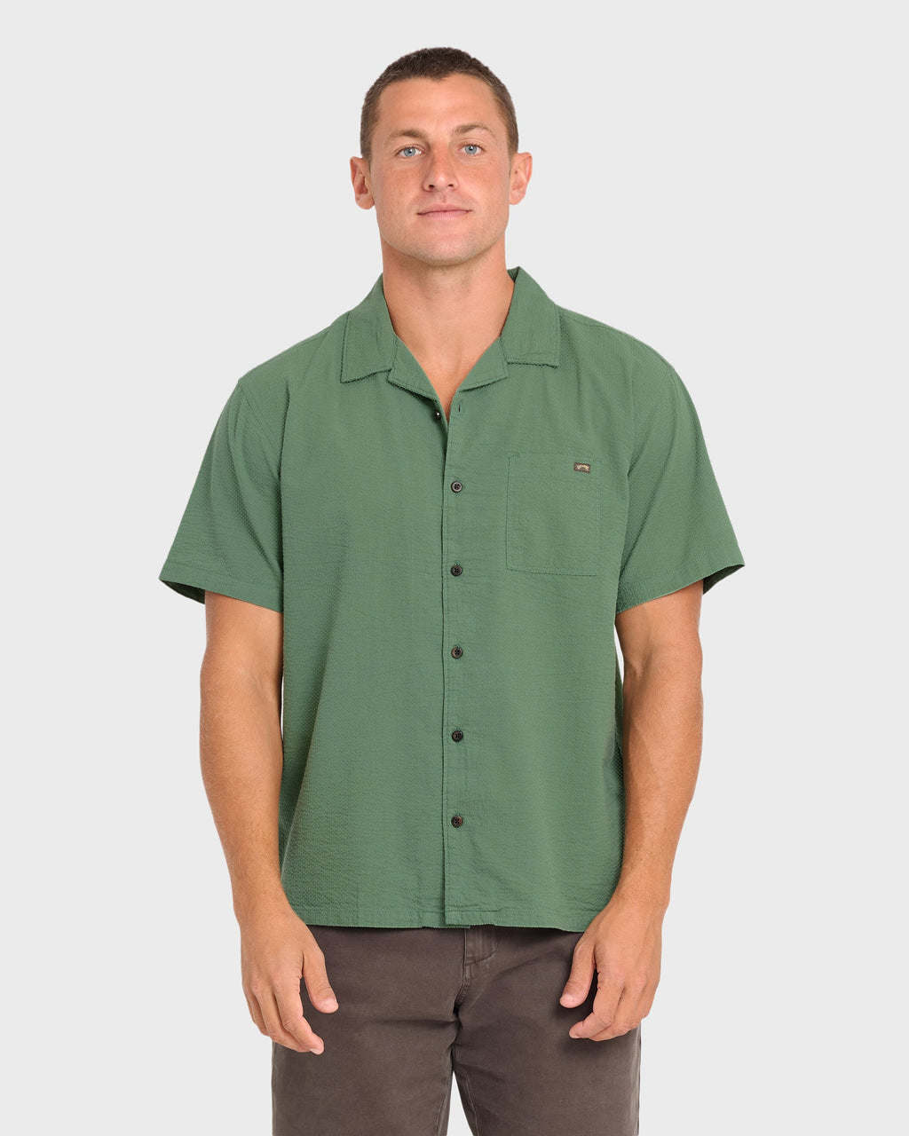 Victoria Vacay Short Sleeve Woven Shirt - Sea Spray