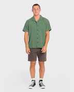 Victoria Vacay Short Sleeve Woven Shirt - Sea Spray