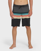 All Day Stripe Pro Performance 20 Boardshorts - Black