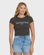 Off We Go Short Sleeve Knit T-Shirt - Off Black