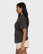 Rays Of Joy Short Sleeve Knit T-Shirt - Off Black