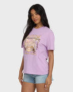 Reach High Short Sleeve Knit Graphic T-Shirt - Vintage Violet