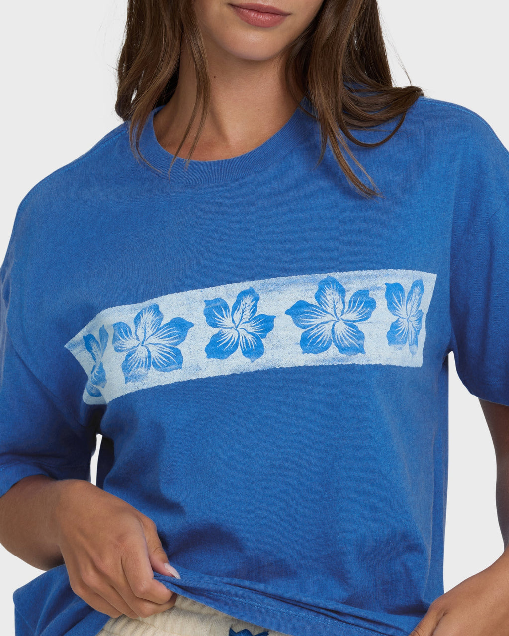Somewhere Close Short Sleeve Knit T-Shirt - True Blue