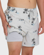 Lineup Laybacks 16 Trunks - Fog Gray