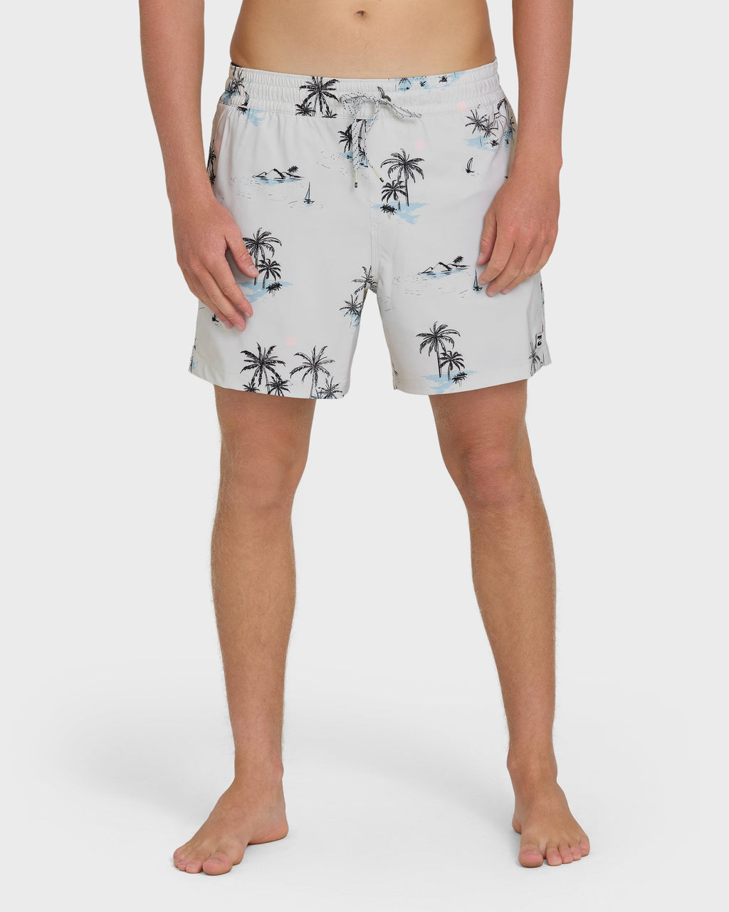 Lineup Laybacks 16 Trunks - Fog Gray