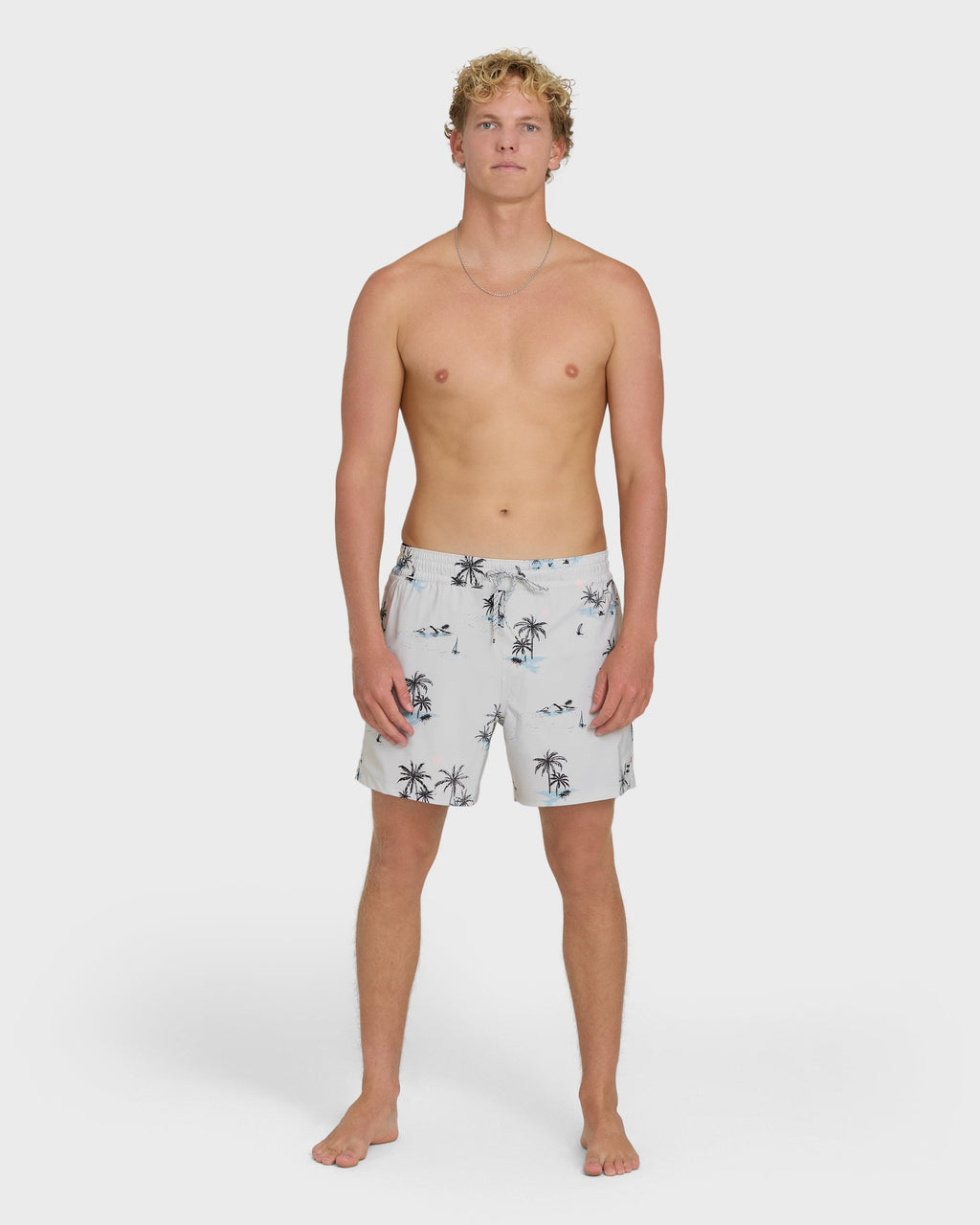 Lineup Laybacks 16 Trunks - Fog Gray