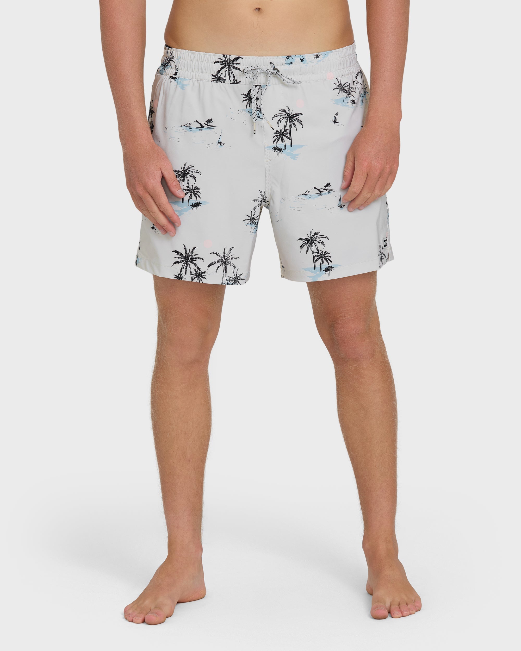 Lineup Laybacks 16 Trunks - Fog Gray