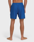 Lineup Solid Layback 16 Trunks - Deep Ocean