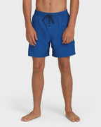 Lineup Solid Layback 16 Trunks - Deep Ocean
