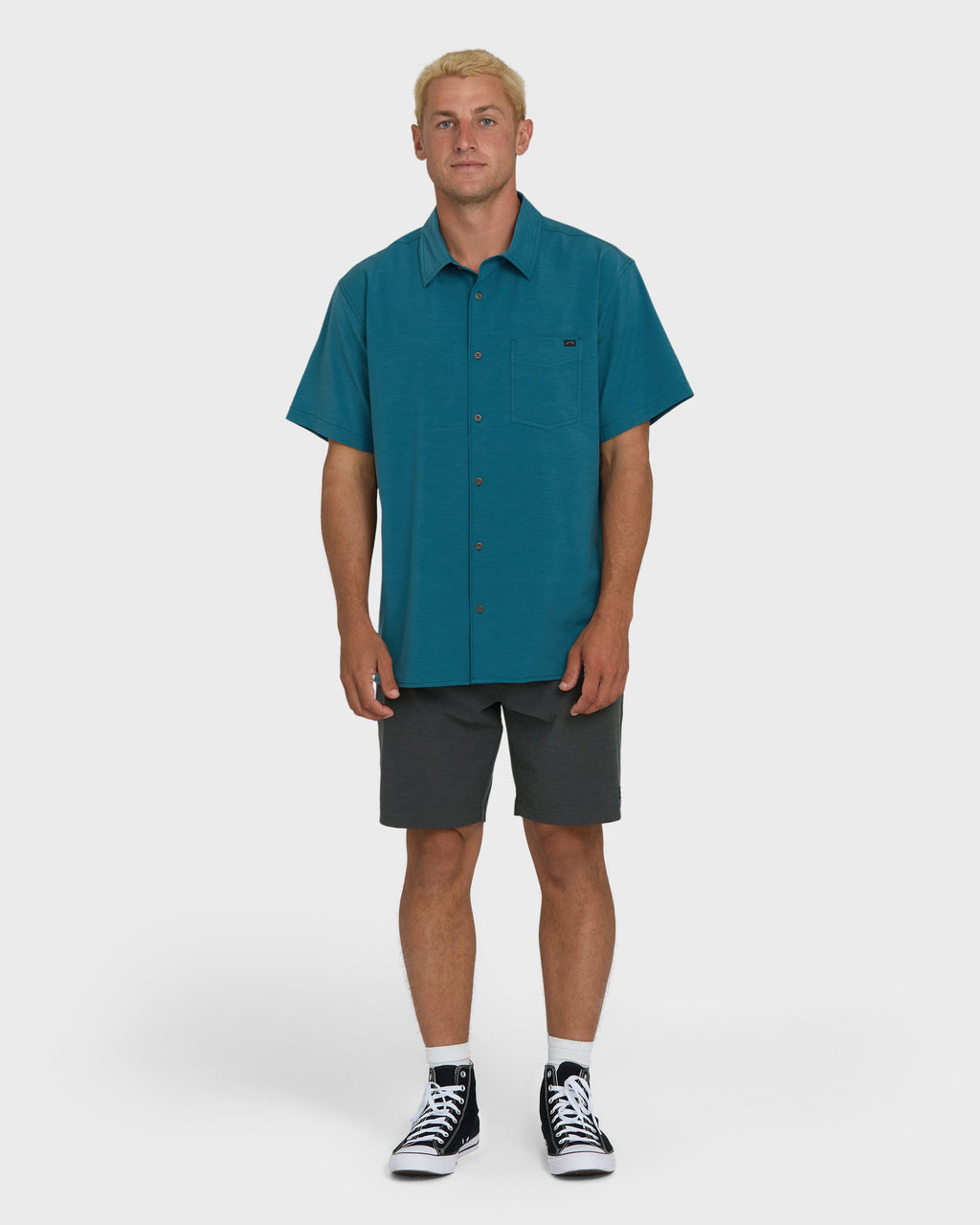 A/Div Surftrek Transit Short Sleeve Woven Shirt - Tropical Teal