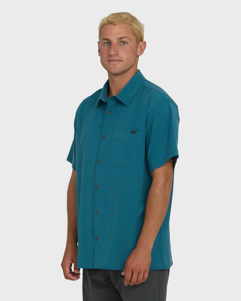 A/Div Surftrek Transit Short Sleeve Woven Shirt - Tropical Teal