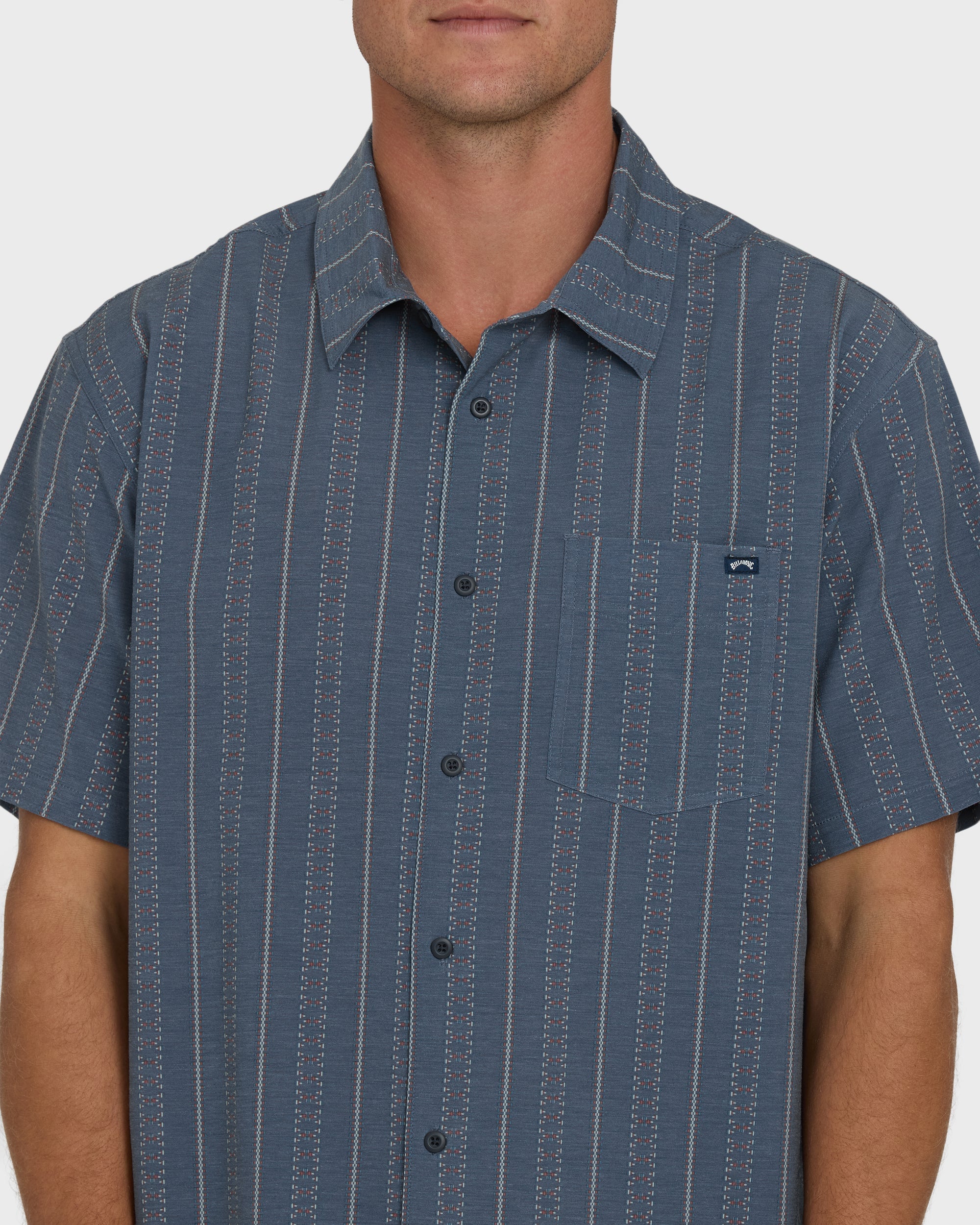 A/Div Surftrek Transit Short Sleeve Woven Shirt - True Navy