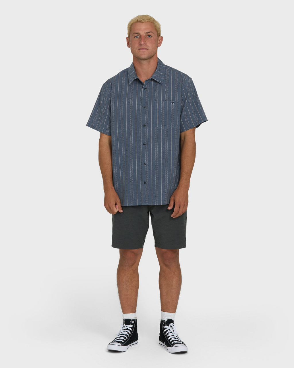 A/Div Surftrek Transit Short Sleeve Woven Shirt - True Navy