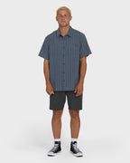 A/Div Surftrek Transit Short Sleeve Woven Shirt - True Navy