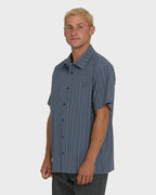 A/Div Surftrek Transit Short Sleeve Woven Shirt - True Navy