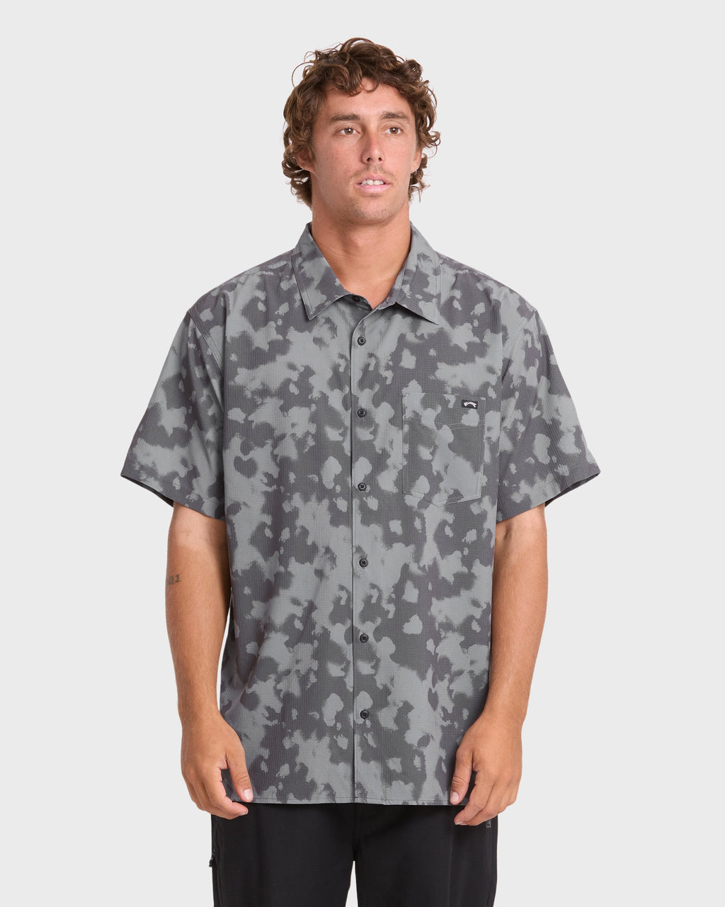 Adventure Division Surftrek Perforated Short Sleeve Woven Shirt - Black
