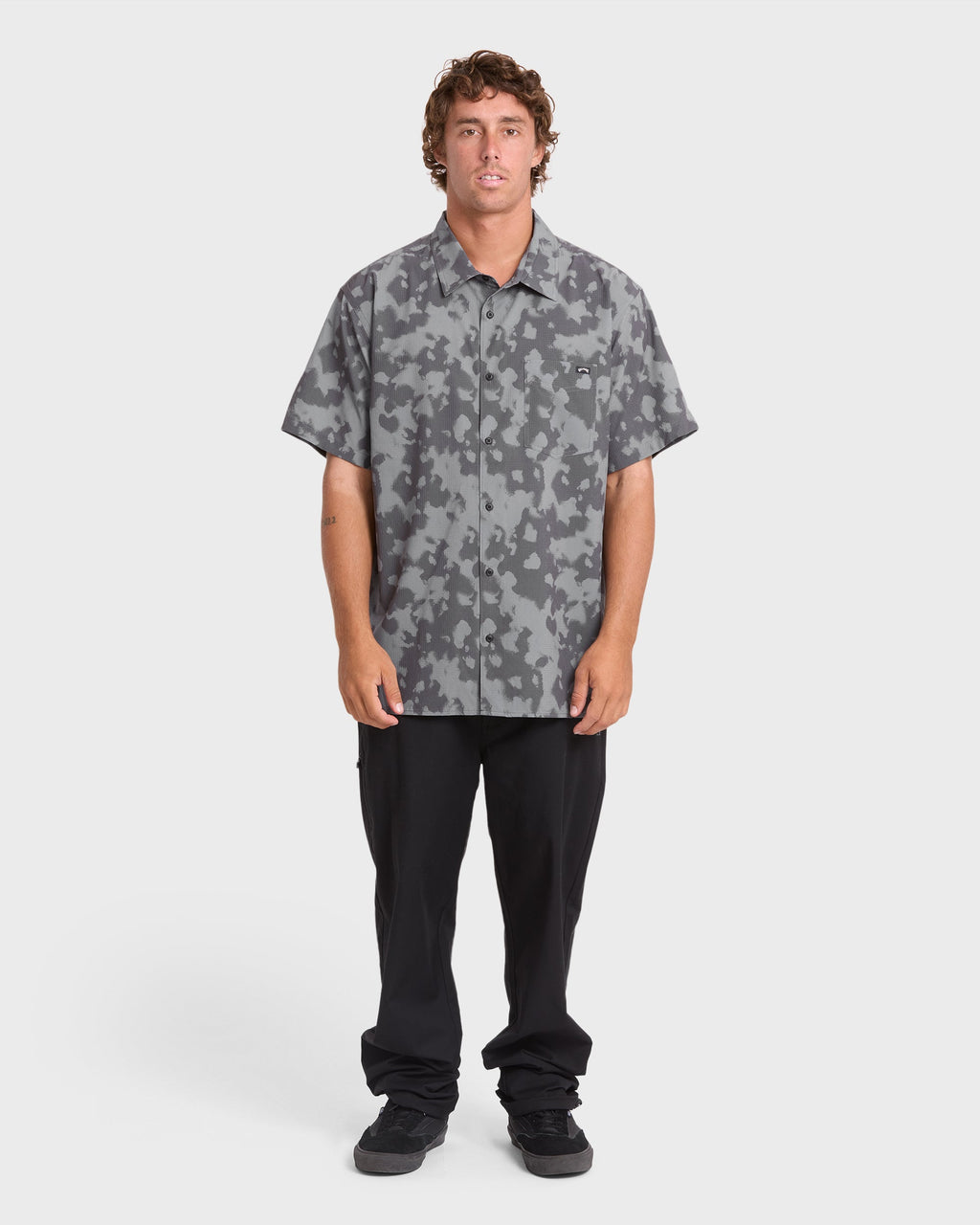 Adventure Division Surftrek Perforated Short Sleeve Woven Shirt - Black