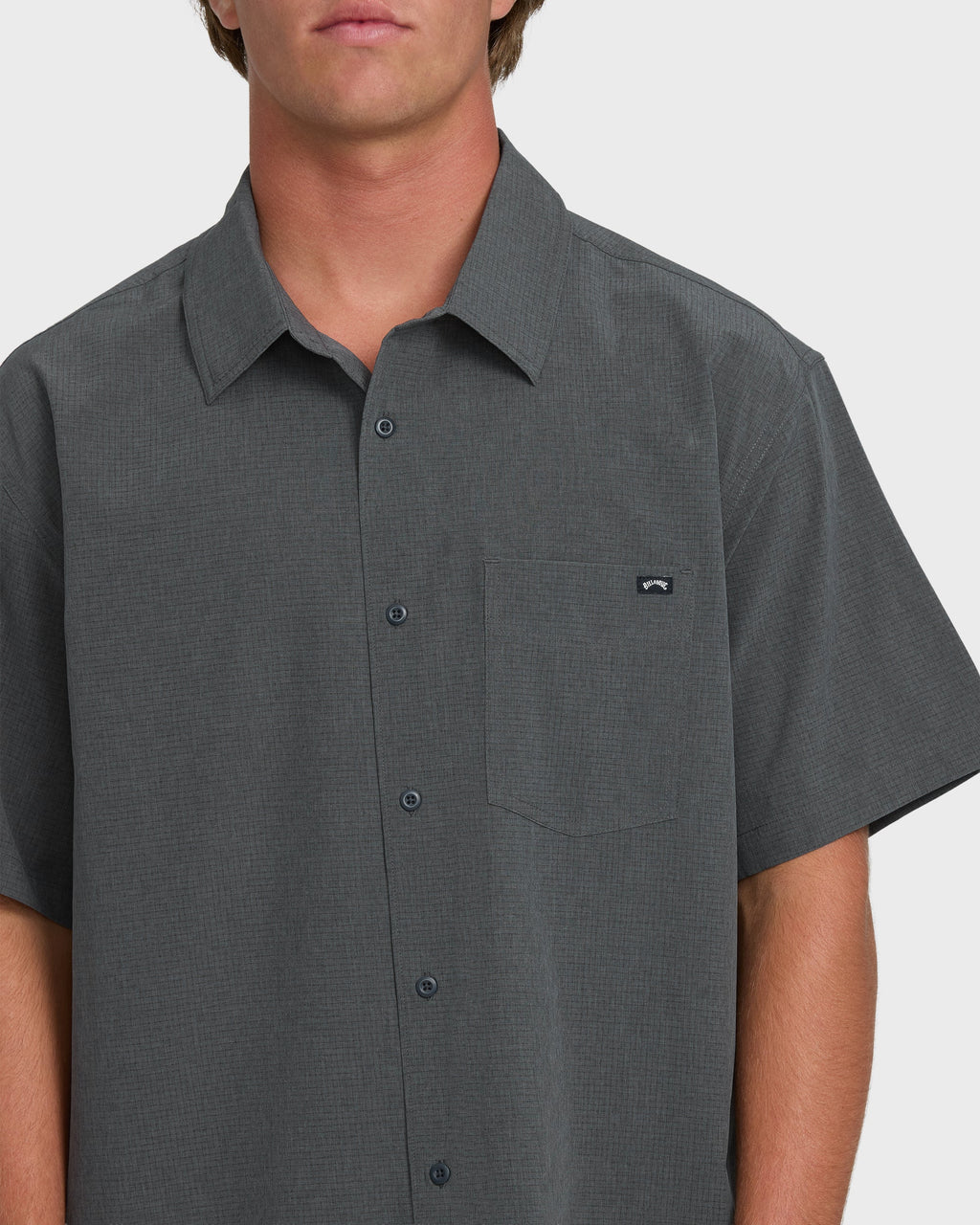 A/Div Surftrek Perforated Short Sleeve Woven Shirt - Carbon