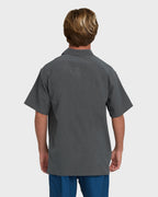 A/Div Surftrek Perforated Short Sleeve Woven Shirt - Carbon