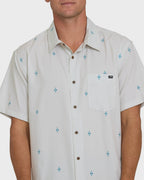 A/Div Surftrek Perforated Short Sleeve Woven Shirt - Oatmeal