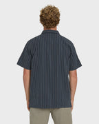 Garage Sandon Jacquard Short Sleeve Woven Shirt - True Navy