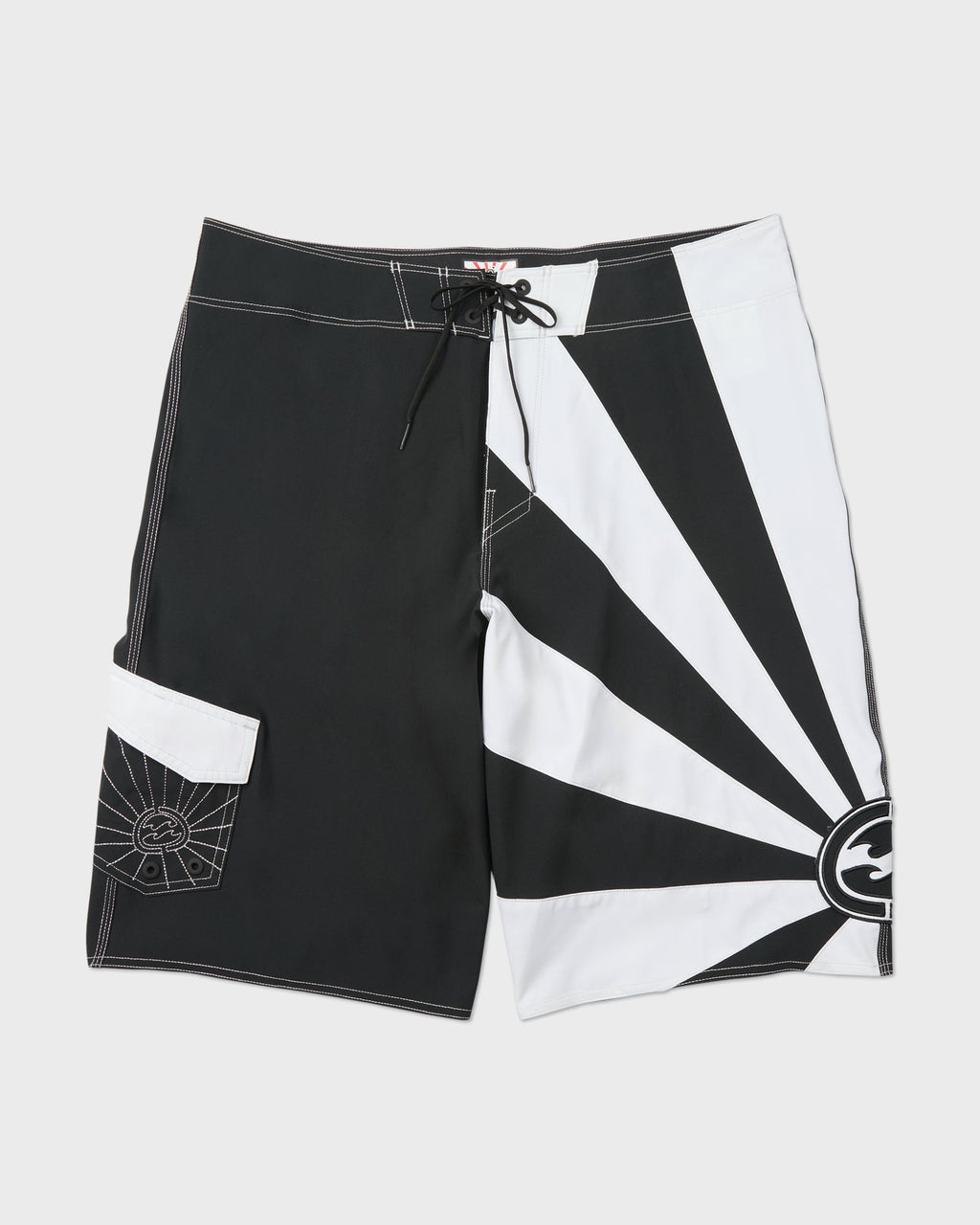 A.I. Rising Sun Pro 22 Boardshorts - Black/White..