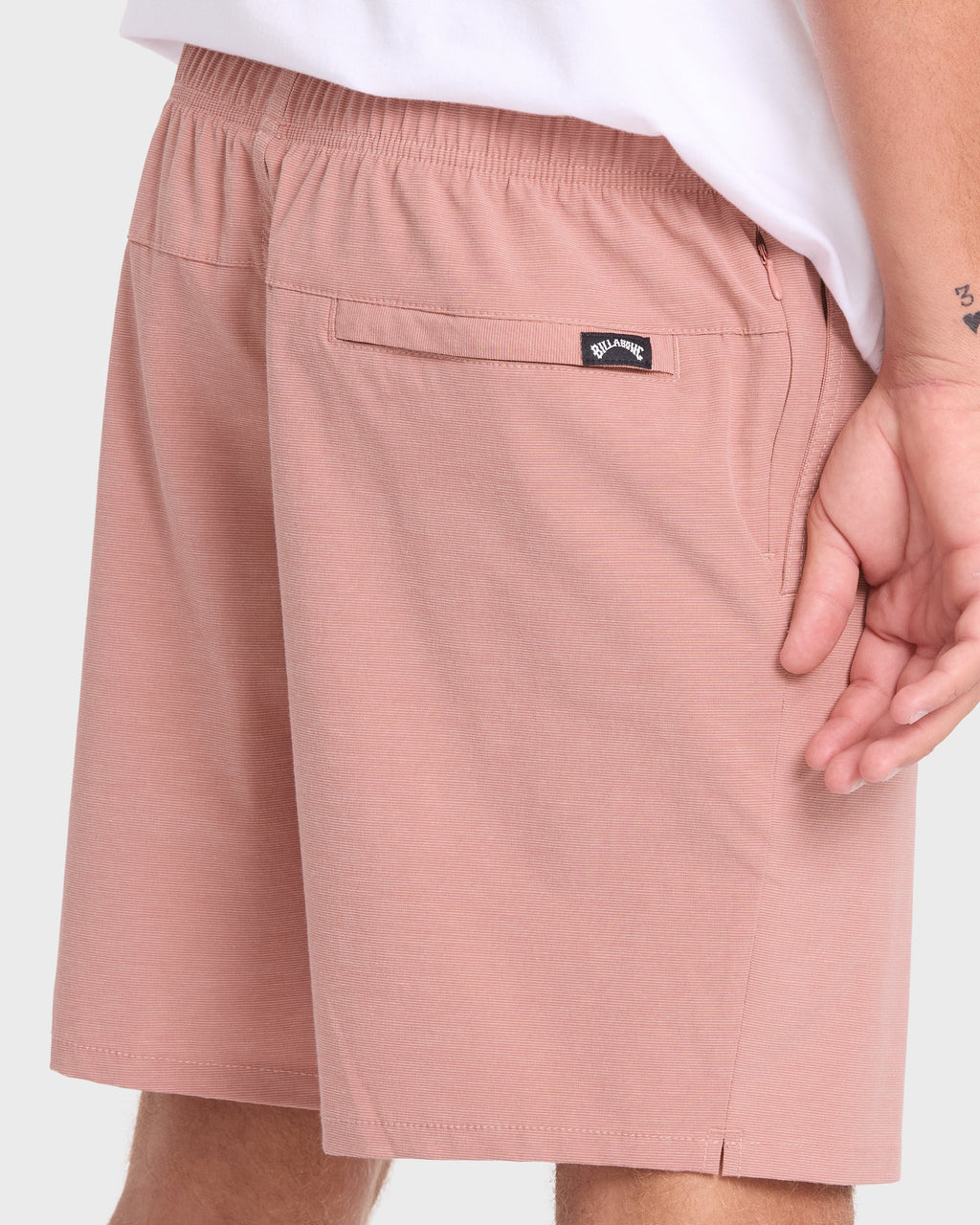Crossfire Elastic Wave Washed 18 Amphibian Hybrid Shorts - Ash Rose