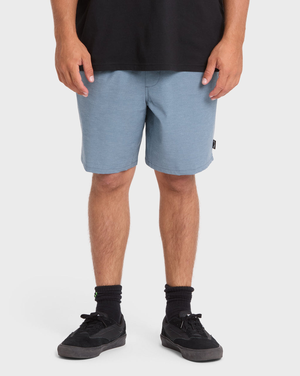 Crossfire Elastic Wave Washed 18 Amphibian Hybrid Shorts - China Blue