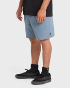 Crossfire Elastic Wave Washed 18 Amphibian Hybrid Shorts - China Blue