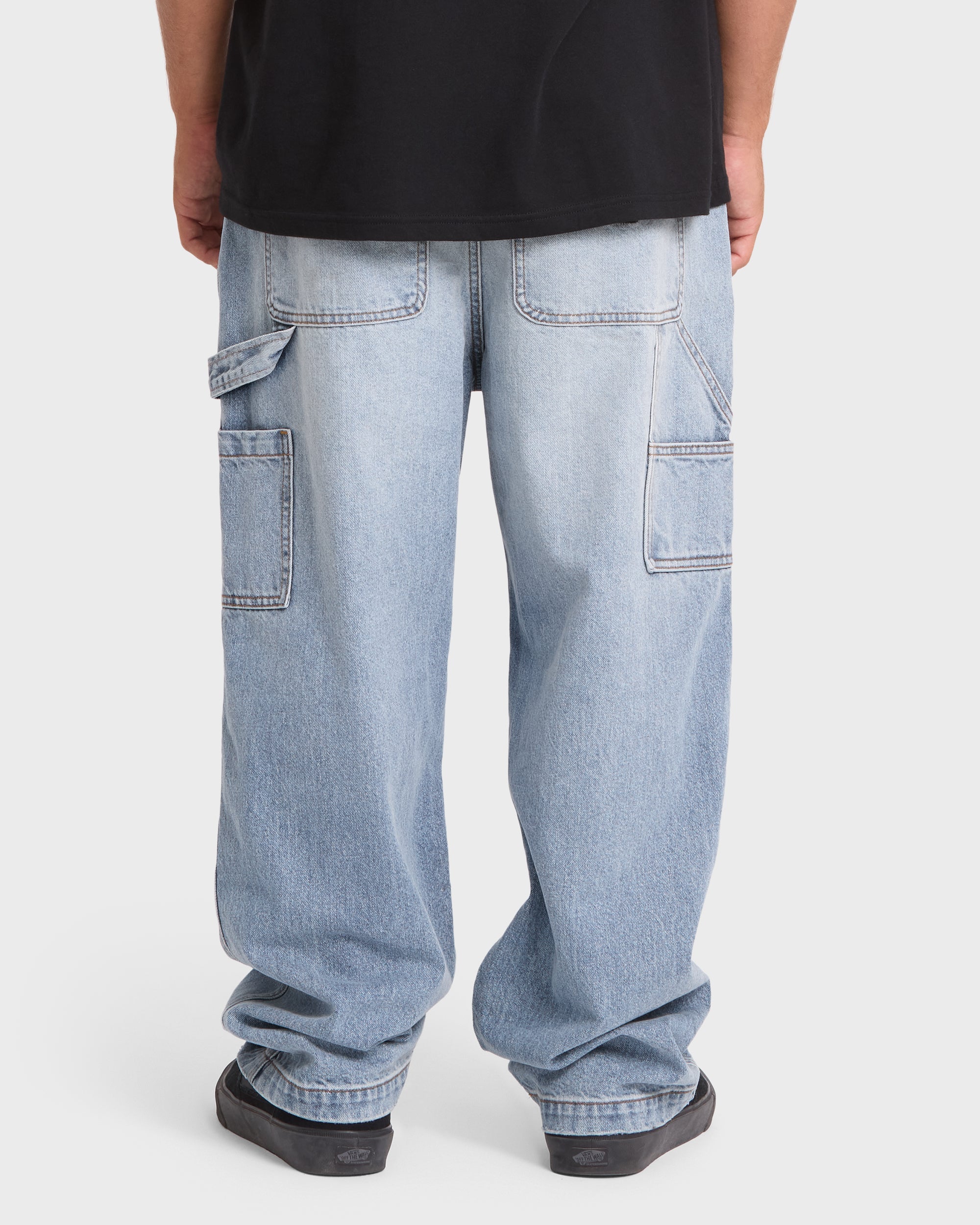 Bad Dog Carpenter Pants - Bleached Blue Wash