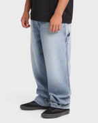 Bad Dog Carpenter Pants - Bleached Blue Wash