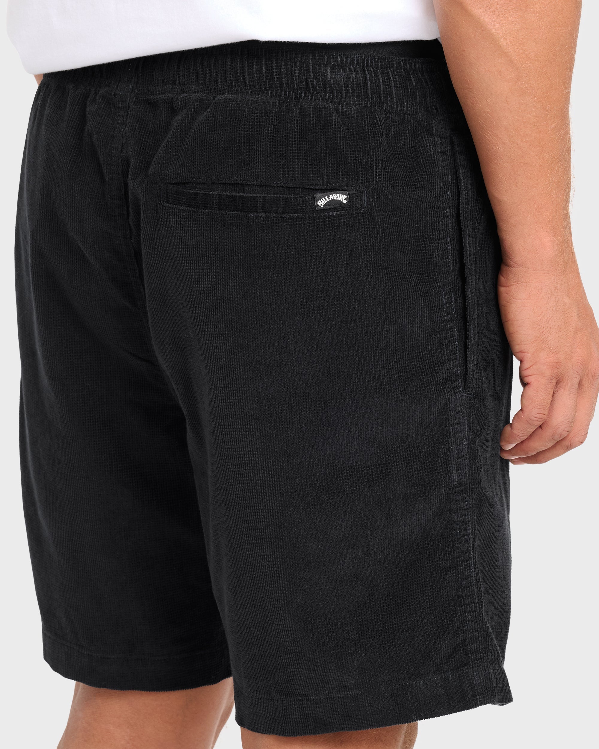 Larry Layback Corduroy Shorts - Black