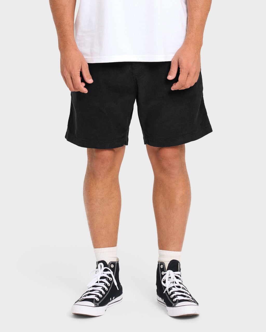 Larry Layback Corduroy Shorts - Black